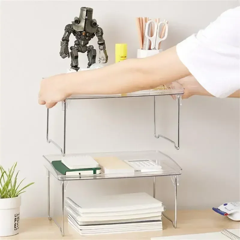 

Shelf Multi-functional Kitchen Bathroom Cosmetics Stackable Rack Side Desktop Storage Accessories Table