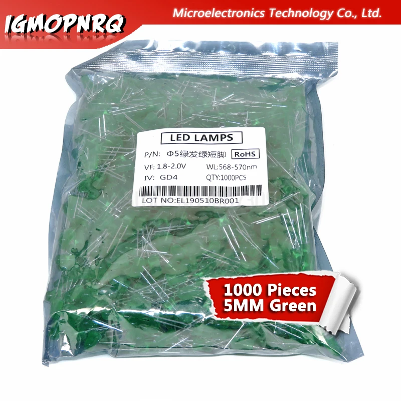 Vibrant Multicolor 5mm LED Light-Emitting Diodes (1000 Pieces)