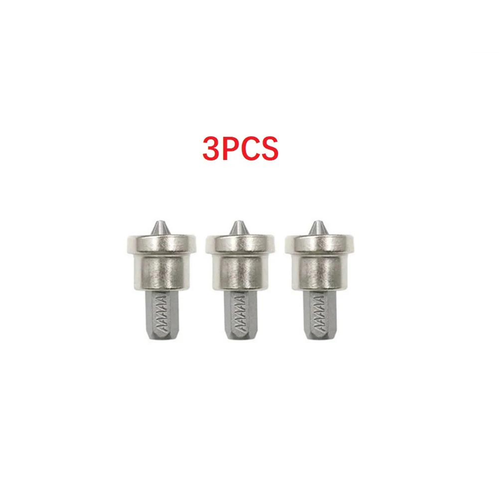 3Pcs1/4” Positioning Screwdriver Bit Head 25/50mm Woodworking Drywall Screw Hex Shank For Gypsum Board Drill Bit