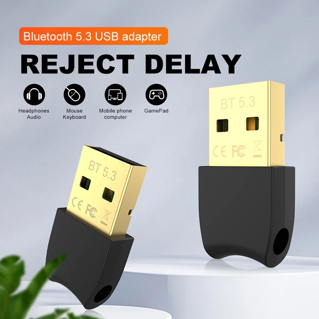 USB Bluetooth Adapter for PC, 2.4G Bluetooth 5.3 Dongle Receiver, Fast &  Stable Bluetooth Adapter with Wide Compatibility for Desktops, Printers