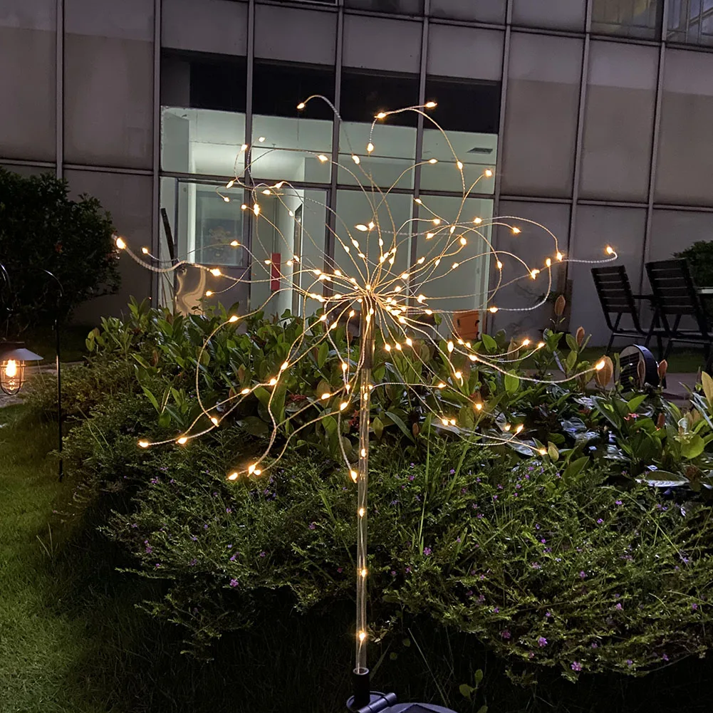 best solar lights 1-10Pcs 125LED Solar Firework Light Outdoor Dandelion Lamps Waterproof Night Light String Garden Lawn Landscape Christmas Lights solar hanging lanterns