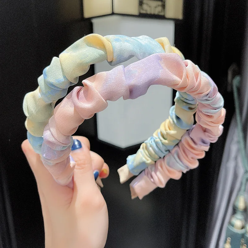 Large Intestine Ring Headband Super Fairy Mori Style Pleated Headband Sweet Hair Pin Headband Hair Accessories Wholesale 1pc new 3g 10g high grade silicone grease lubricant super o ring lubrication for o ring maintenance of aquarium filter tank