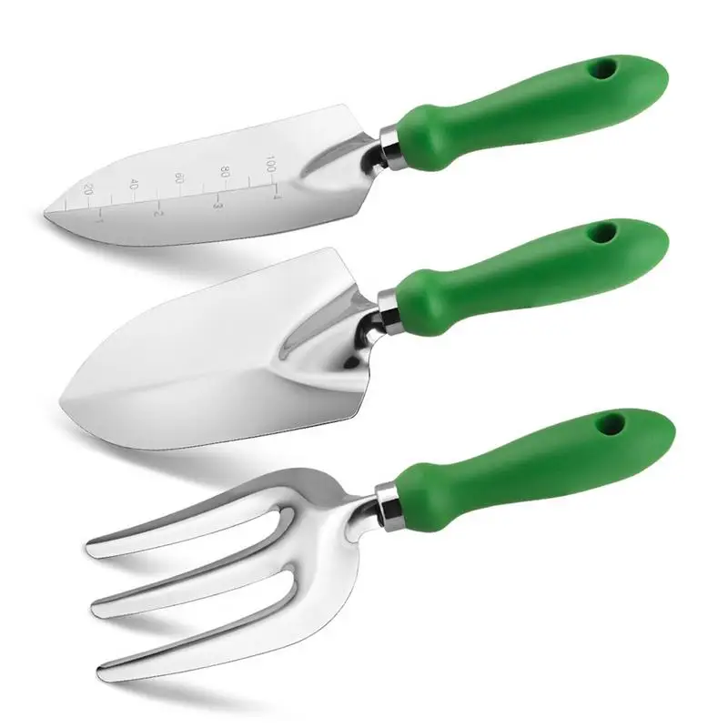 Gardening Tool Set Anti Slip Stainless Steel Rake Shovel 5pcs Succulent Tools With Ergonomic Handle Multifunctional Gardening