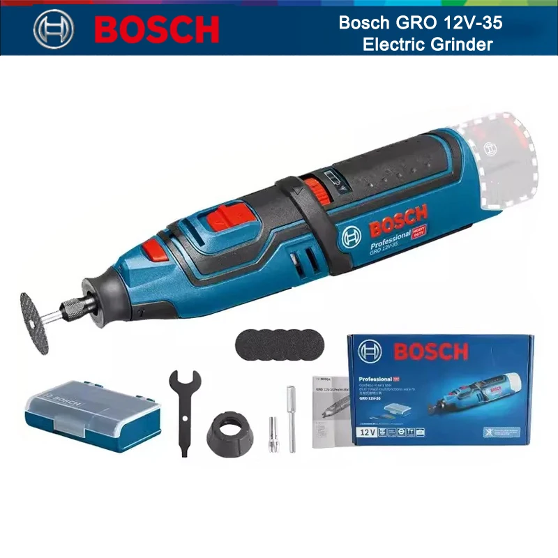 

Bosch Professional GRO 12V-35 Electric Grinder Cordless Rotary Tool Heavy Duty Cutting Device For Cutting Polishing Drilling