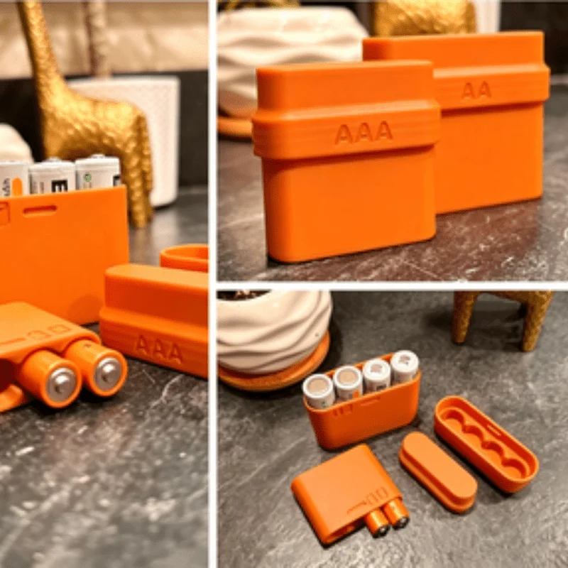 Portable and Compact Battery Storage Box for AA/AAA Batteries - Ideal for Home and Office Use