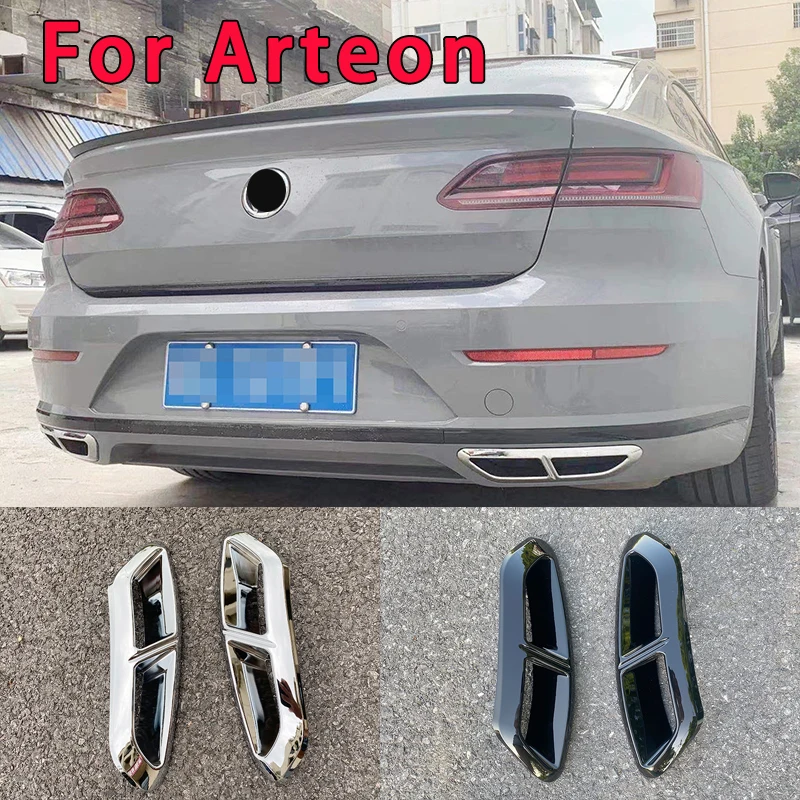 Per Vw Arteon Chrome Decoration 2018 2019 2020 Kit Sportivo Personalizzato Per Porta Di Scarico Nero Brillante
