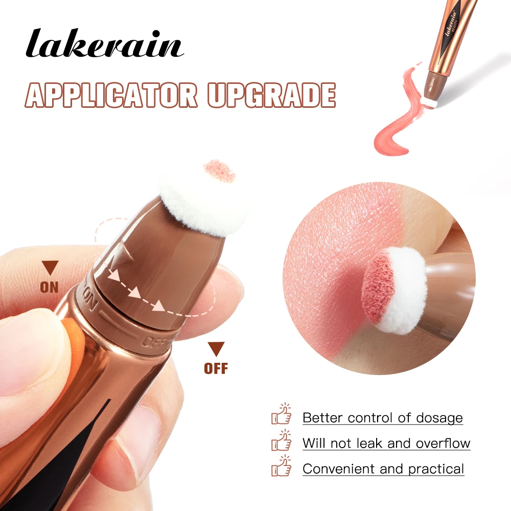 Cream Bronzer Contour Blusher Beauty Wand Highlighter Blush With Cushion Liquid Face Bronzer Wand Stick Applicator Makeup