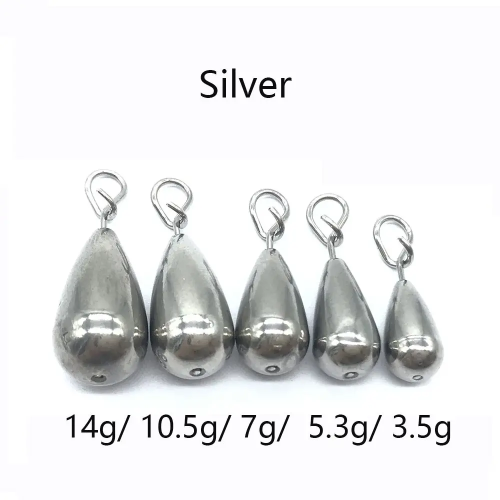 Plombs pêche tungstène 1.4g à 14g forme goutte avec connecteur hameçon pour pêche fine