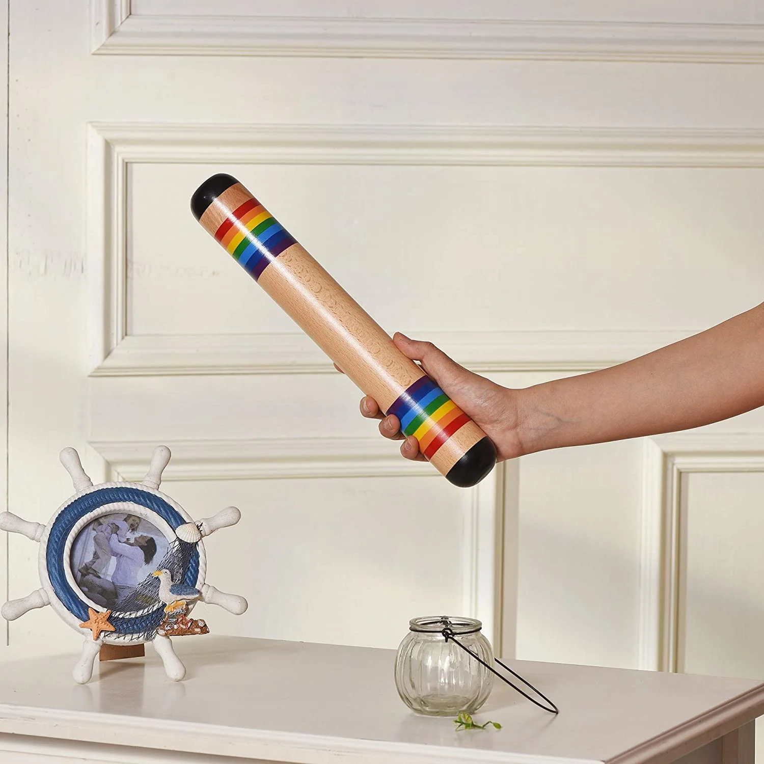 Rain Stick Wooden Rain Maker Rattle Shaker Rainfall Tube Musical Instrument Toy For Kids