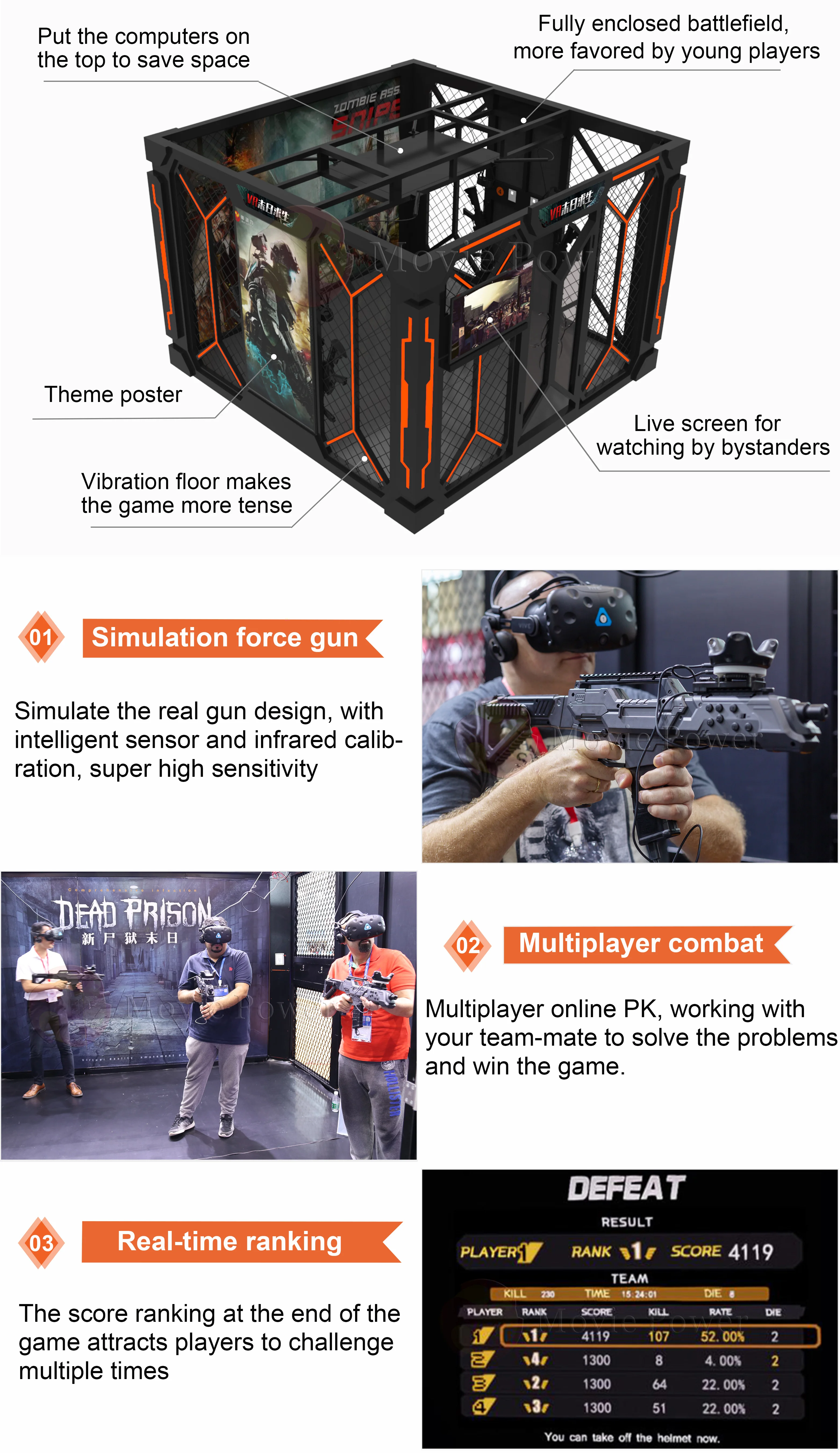 Outros produtos de parque de diversões 9D Vr Puzzle Simulator Realidade  Virtual Multiplayer Escape Room Game