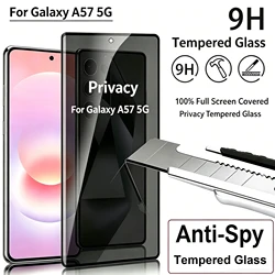 Premium Privacy Full Cover 9H Tempered Glass Screen Protector Film - Galaxy A57 (Black)