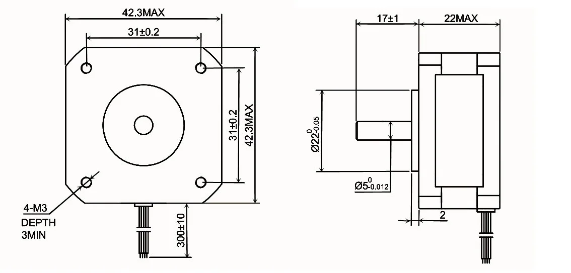 11 nm 15,6 onças. in, 1.2a, 42x42x22mm, 4 chumbo, diy, impressora 3d