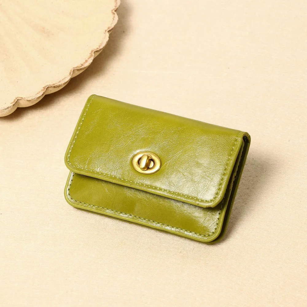 Sleek PU Leather Multi-Functional Coin Purse Wallet with Lock Closure