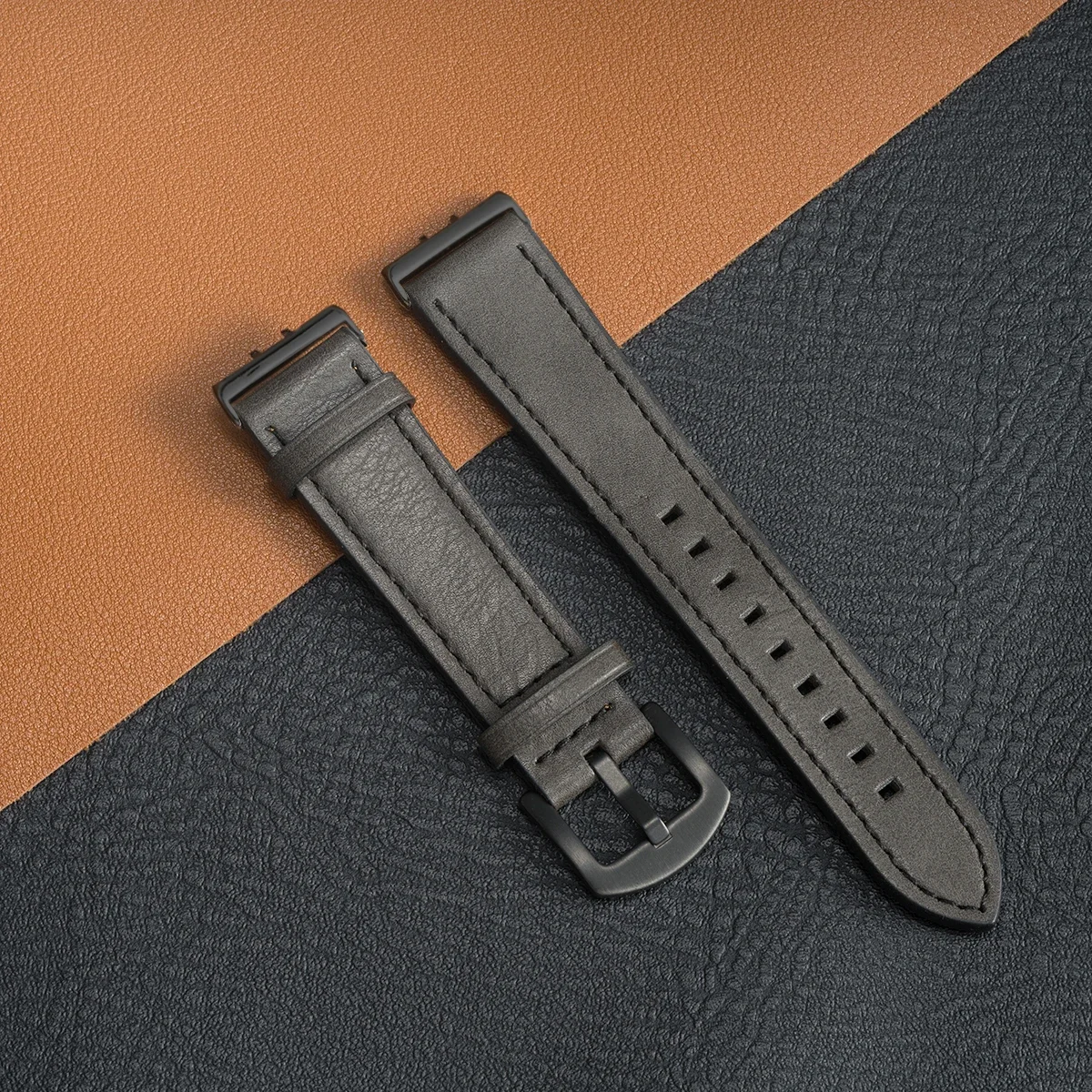 Premium Leather Strap Replacement Wristband for Smartwatch Fitness Trackers