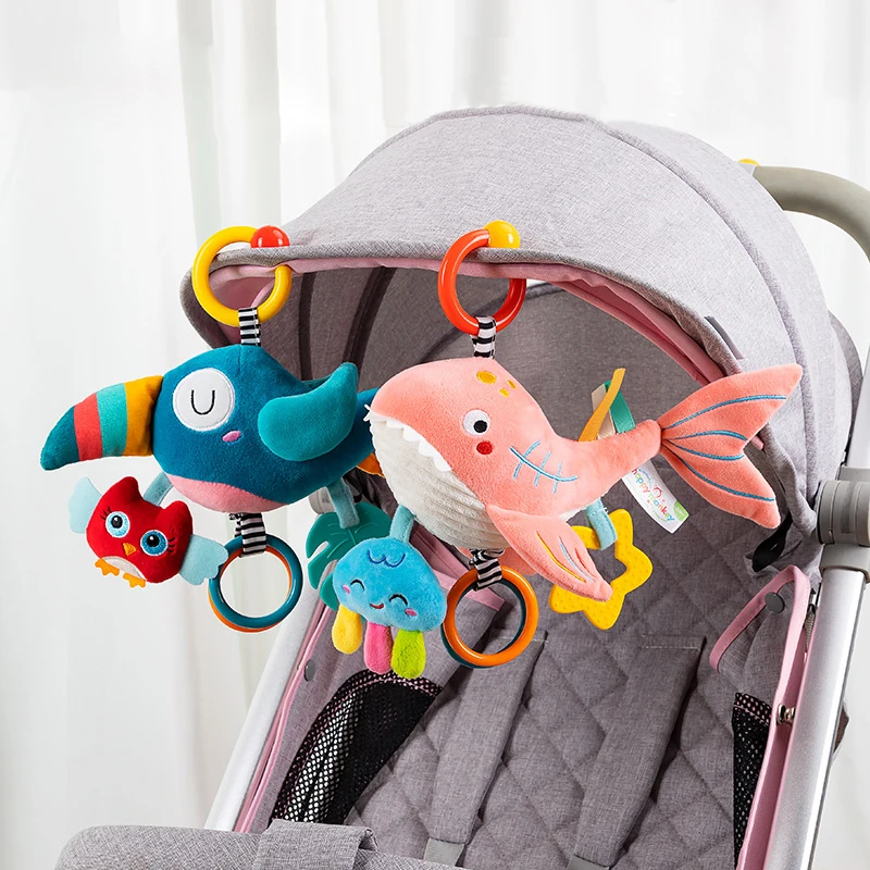 

Baby Stroller Car Seat Toy Infant Baby Crib Cot Pram Hanging Rattle Toys Soft Plush Baby Toys for Newborn Boys Girls 0 12 Months