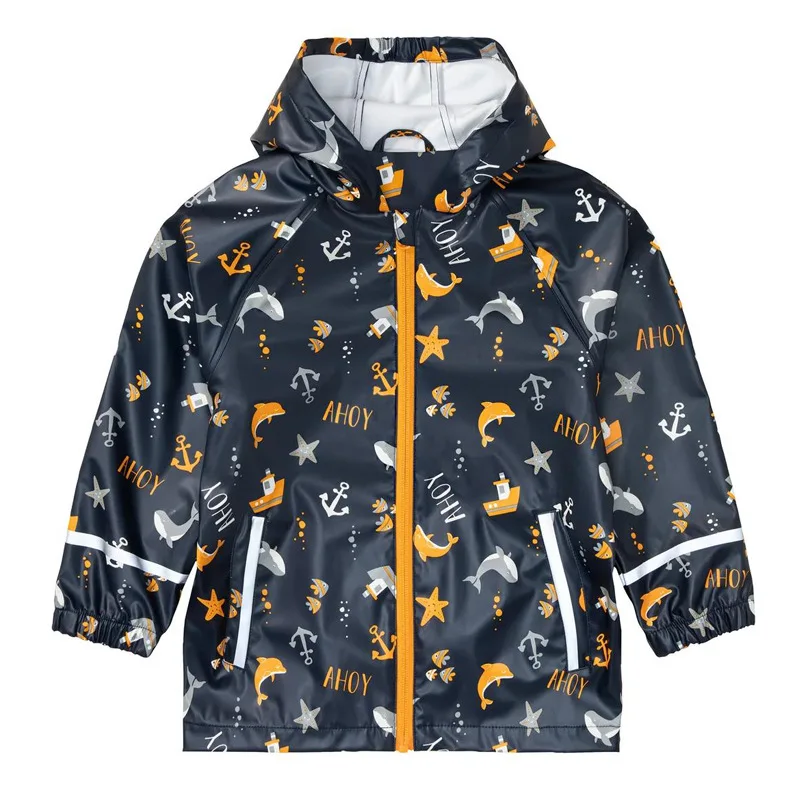 Hooded Waterproof Jacket Boy Sports Girls Raincoat Outdoor Kids Windbreaker Beach Children Outerwear Winter Baby Rain Coat