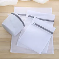 Gray Mesh Laundry Bag Washing Machines Clothes Coarse Net Laundry Basket Zipper Bags Underwear Bra Washing Lingerie Protecting 1