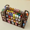 80PCS Mini Simulated Supermarket with Four-sided Shelves Children's Play House Doll House Decorations Snacks Beverages Toy Model 2