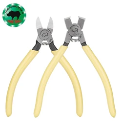 Original Pro Rhino Tools 45 Degree Beveled Flat Jaw Pliers 90° Right Angle Curved Blade Plastic Nippers Diagonal Cutting Pliers