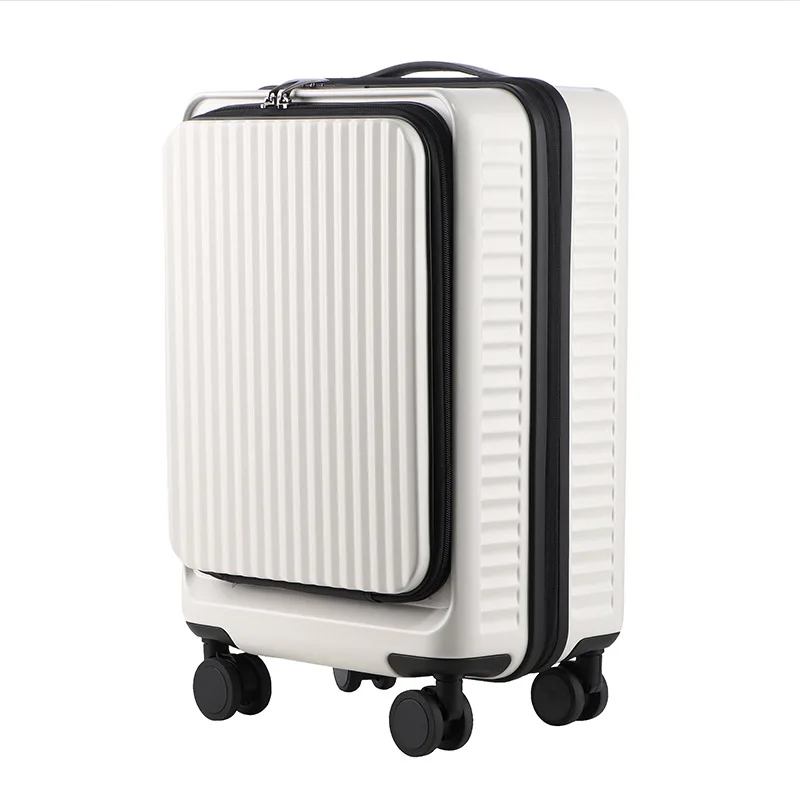 KLQDZMS-Bolsa de viaje para equipaje para hombre, cubierta de carrito para ordenador portátil de 20 "y 24" 26 pulgadas, Maleta de embarque con apertura frontal, Maleta con carga USB para mujer