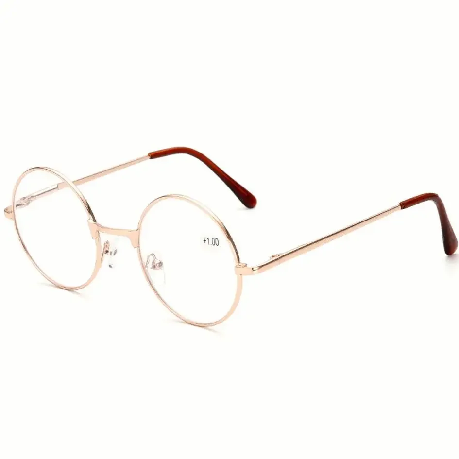 Timeless Unisex Vintage Metal Round Frame Reading Glasses