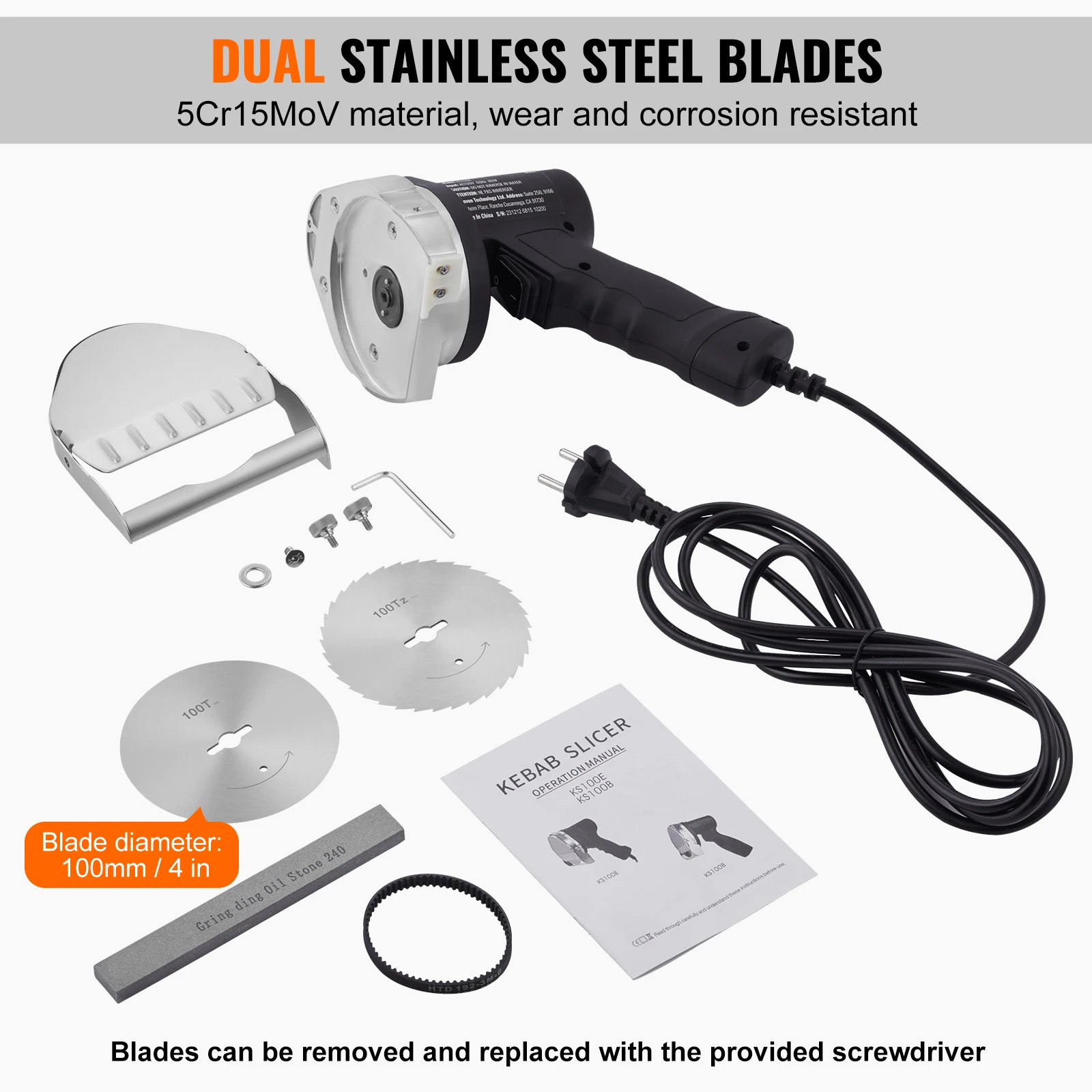 Electric Meat Slicer Shawarma Knife Kebab Knife Gyro Cutter