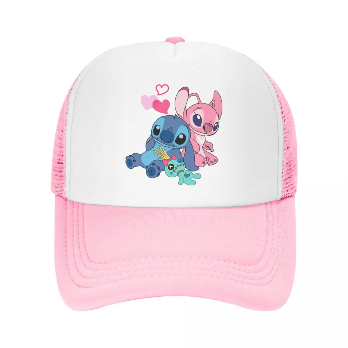 Stitch Angel Experiment 626 Trucker Hat Men Women Hip-Hop
