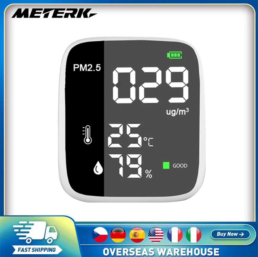 

Многофункциональный Термогигрометр портативный USB Перезаряжаемый детектор PM2.5 бытовой монитор загрязнения воздуха