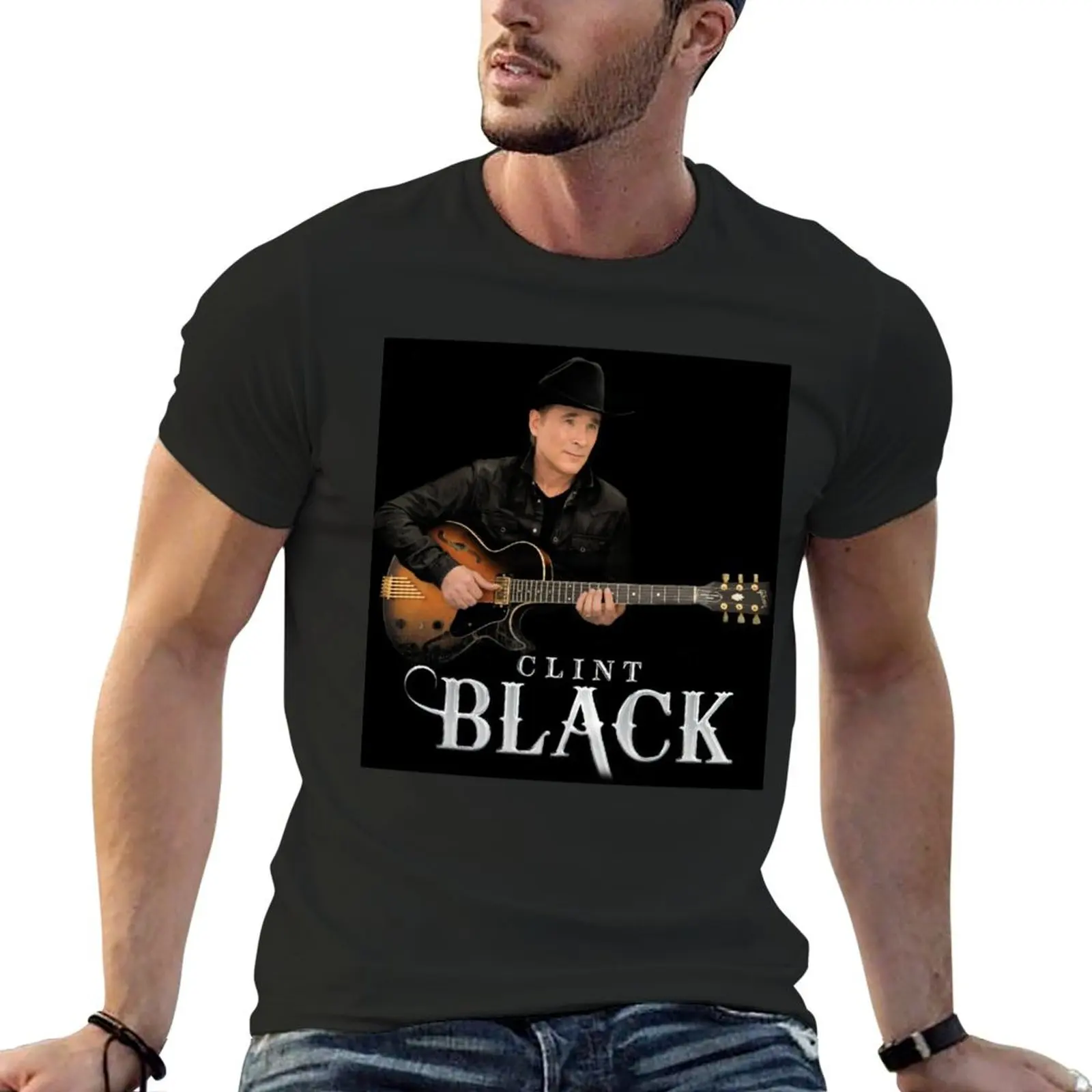 

Clint Black Band Music Tour T-Shirt hippie clothes sublime baggy shirts men graphic t shirts