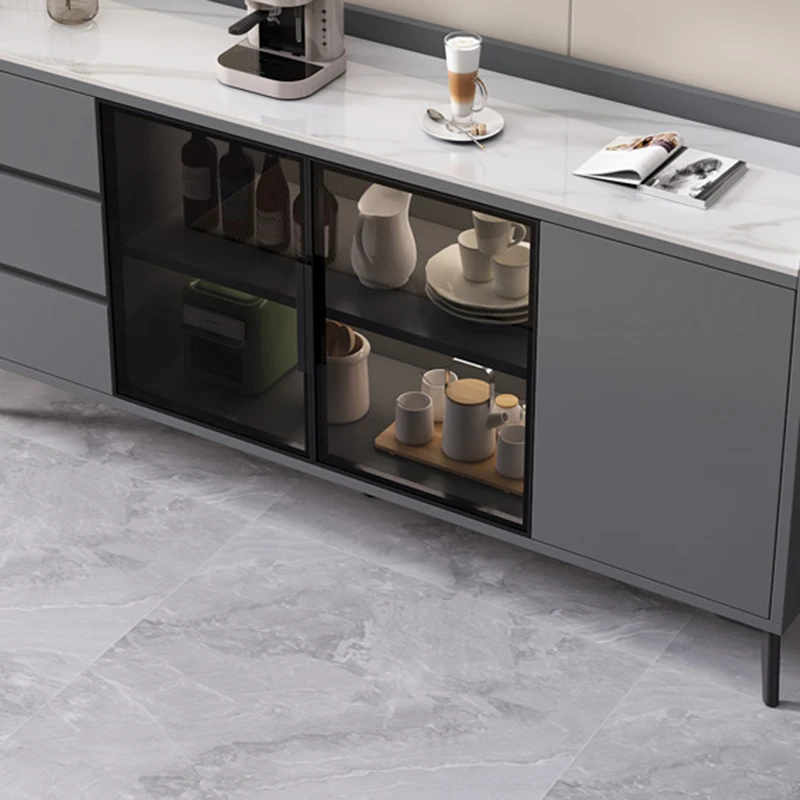 Storage Cabinet Kitchen Unit Storage Cupboard Living Room Cabinets Wooden Door Glass Meuble Cuisine Kitchen Complete Furniture