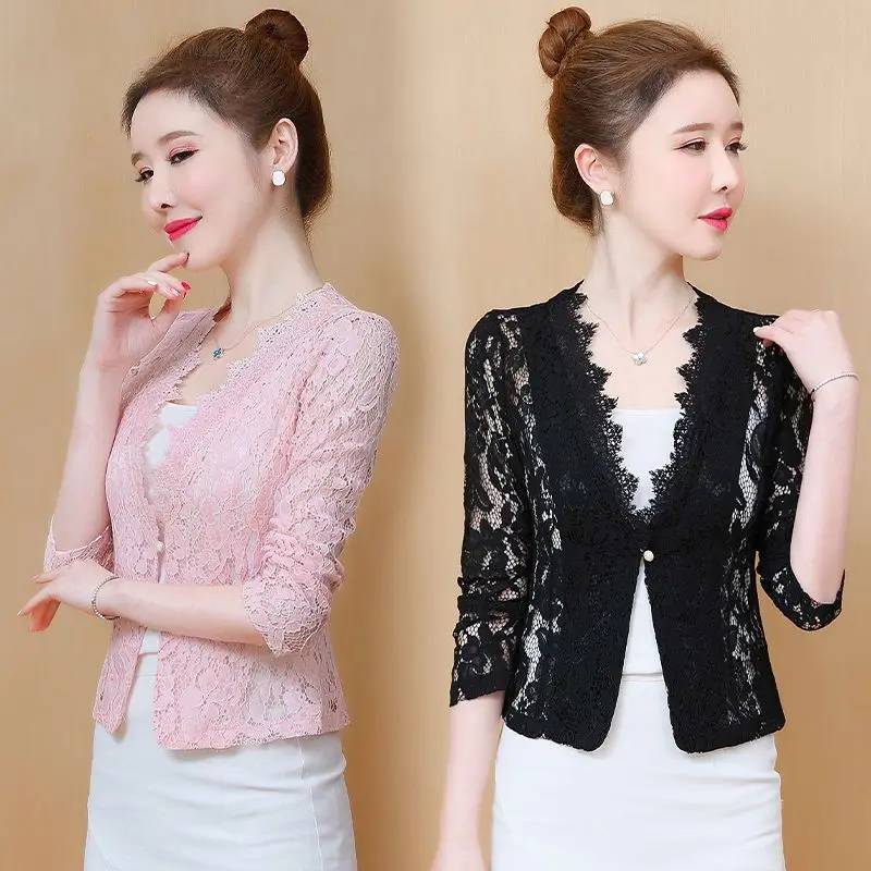 

New Black Jacket Women Summer Fashion Women Basic Cardigan Long Sleeve Loose Sun Protection Female Outerwear 2024 Y456