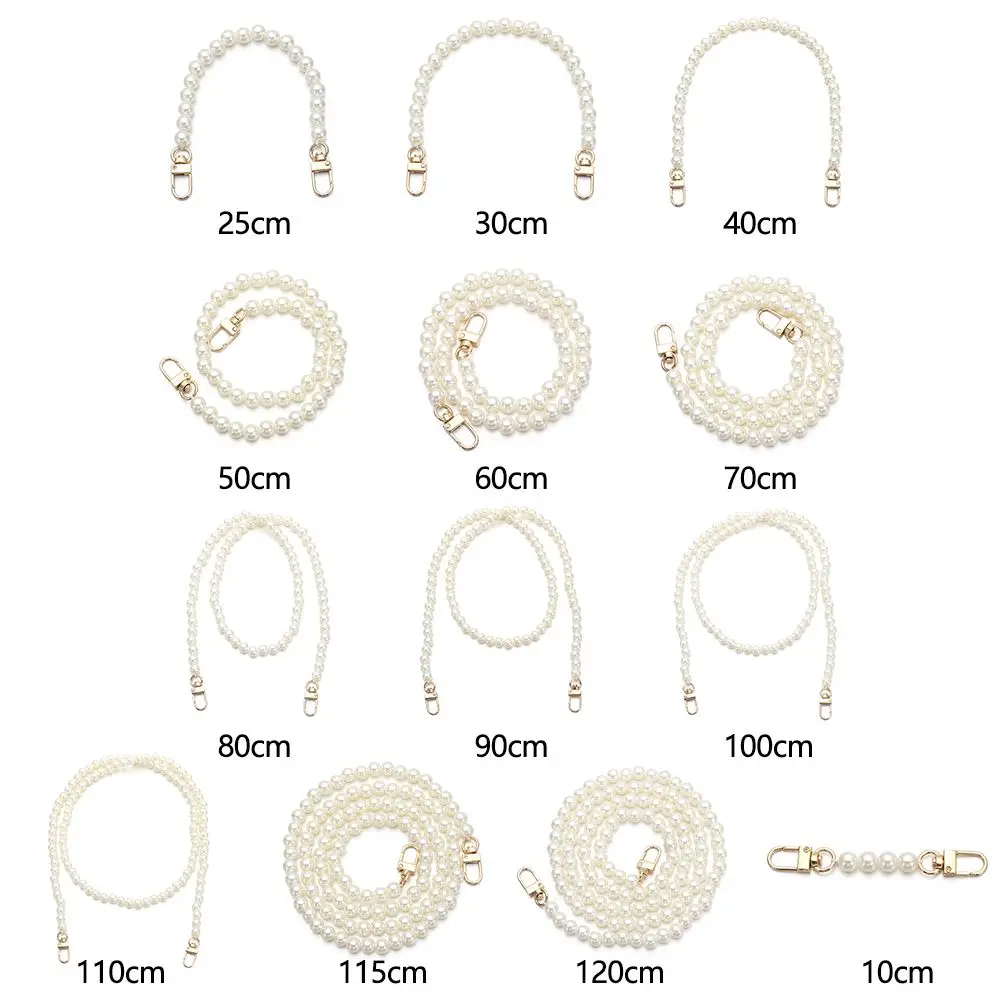 High Quality Accessories Shoulder Bag Straps Long Beaded Chain Pearl Strap DIY purse Replacement Bags Handbag Handles