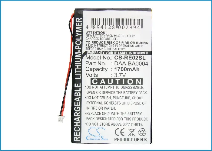 Batteria Cameron Sino 1500Mah Per Creative Muslimate Daa-Ba0004 Labs Nomad Jukebox Zentouch Dap-Hd0014