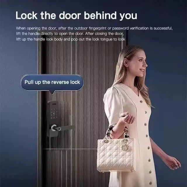 003 3D Face Recognition Camera With Handle and Keyless Fingerprint Smart Lock 4
