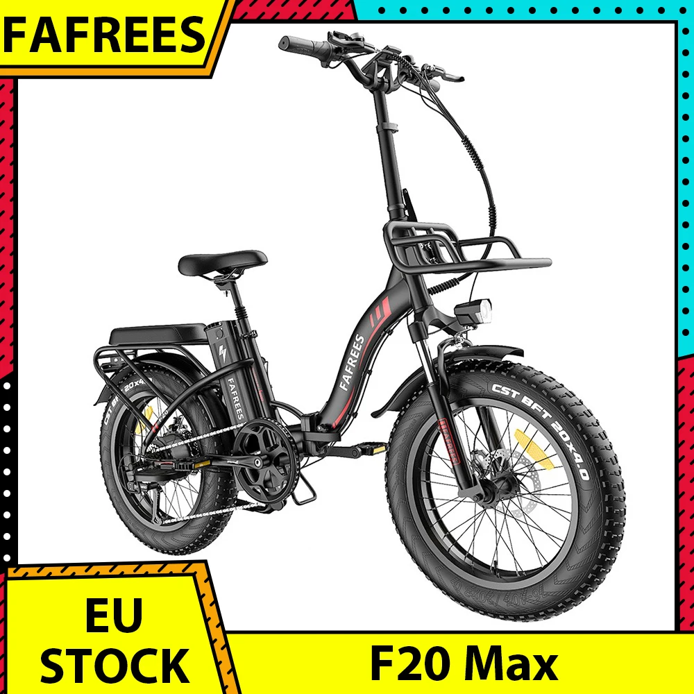 Fafrees F20 Max Bici Elettrica 20*4.0 Pollici Fat Tire 500W Motore Brushless Pieghevole E-Bike 25 Km/H Velocità 48V 22.5Ah Batteria Al Litio