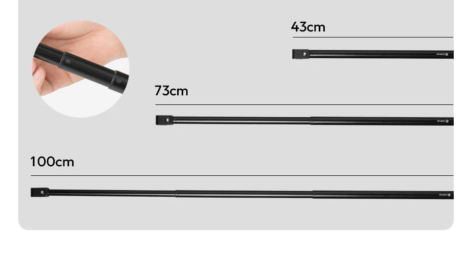Mic Boom Pole Arm Microphone Stand 1M with Dual Cold Shoe Mount for DSLR Camcord