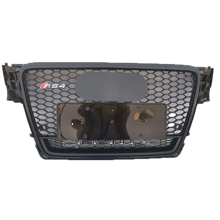 

Front Bumper Grill for A4 B8 A4L Center Honeycomb Mesh Black Grill for B8 RS4 Quattro Style 2008-2012