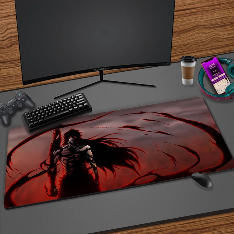 Anime Mousepad XXL Bleach Mouse Pad Kurosaki Ichigo Large Computer Mause Mat Rubber Manga Deskmat 40x90 50x100CM Big Laptop Mats