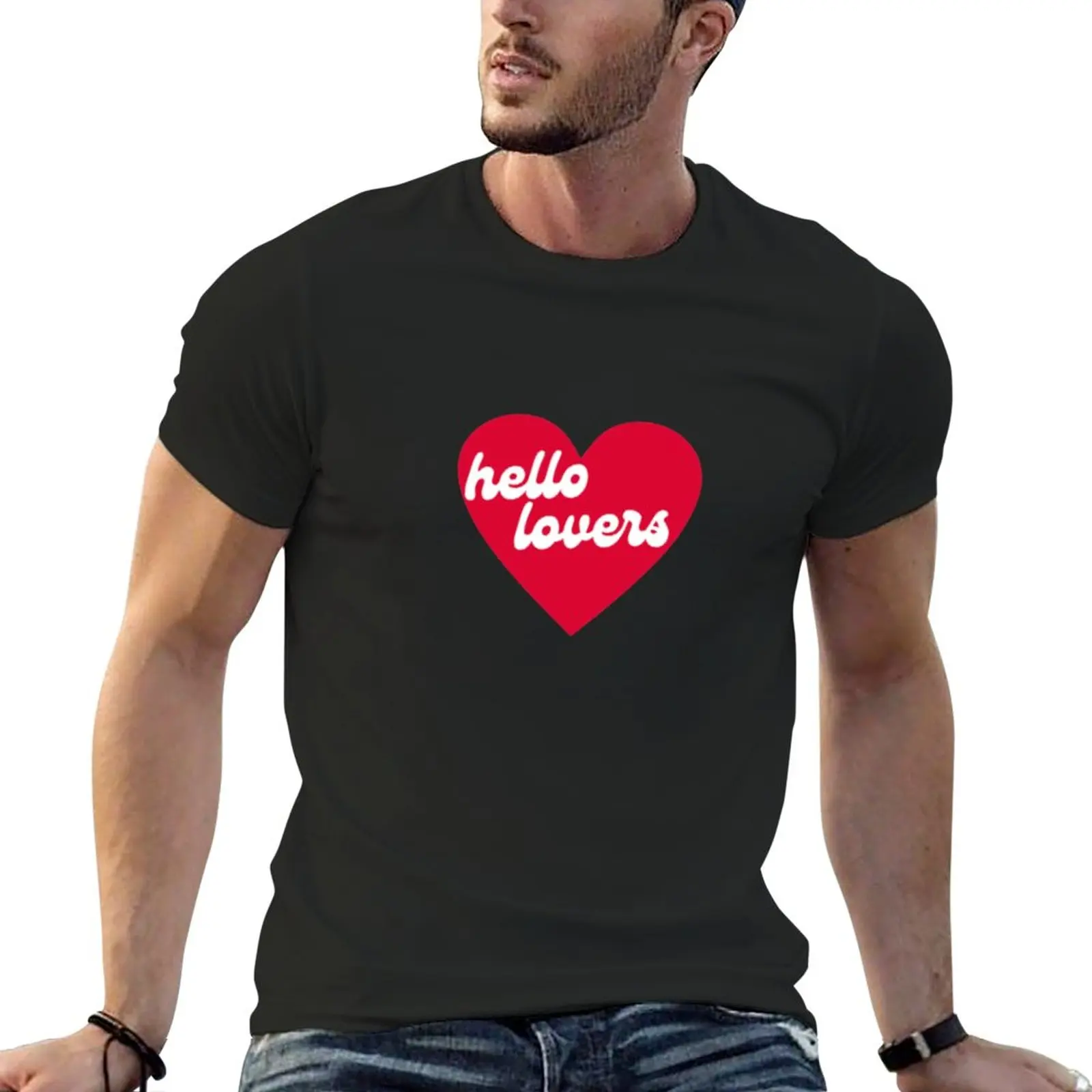 

hello lovers T-Shirt blanks korean fashion clothes for men