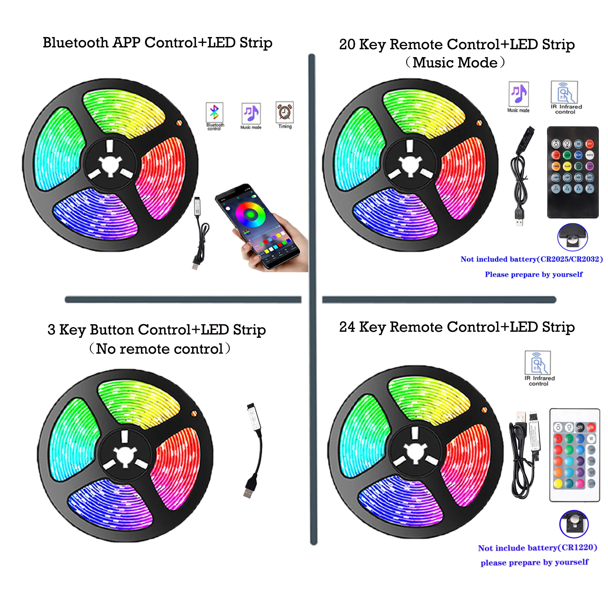 Barre lumineuse LED bluetooth,barre lumineuse LED 5050 non étanche,contrlée  par bluetooth et APP,TV