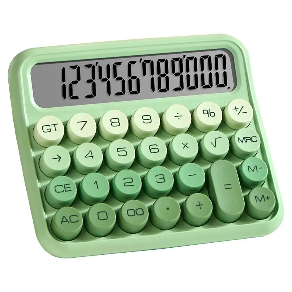 12-Digit Calculator Professional Simple Solid Color Calculator with Silent Mechanical Switch Big Buttons for Office School - 5