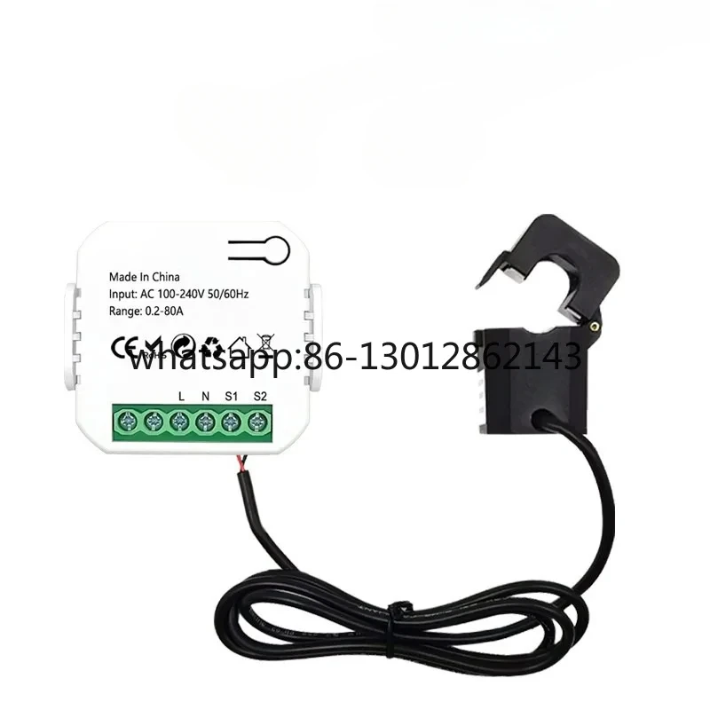 Graffiti tuya smart meter WIFI with current transformer CT smart power monitor