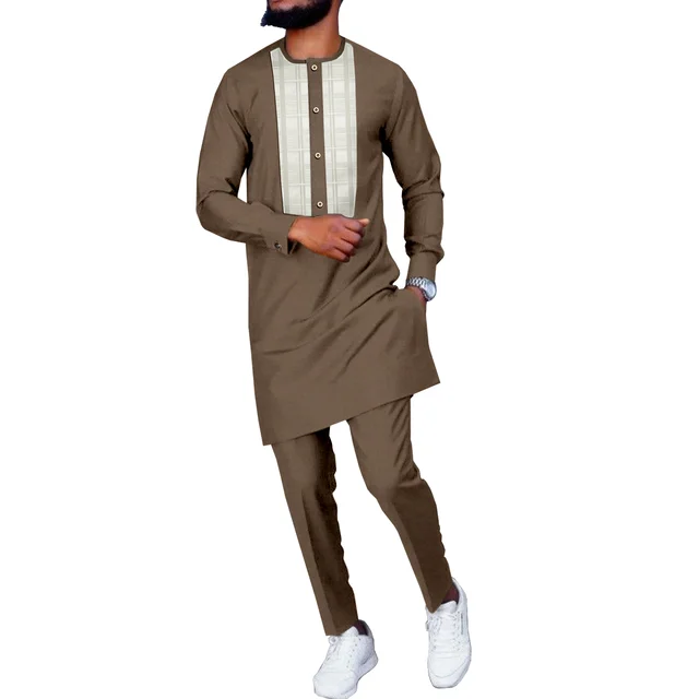 Ebuka Long Sleeve Dashiki Outfit - Image 5