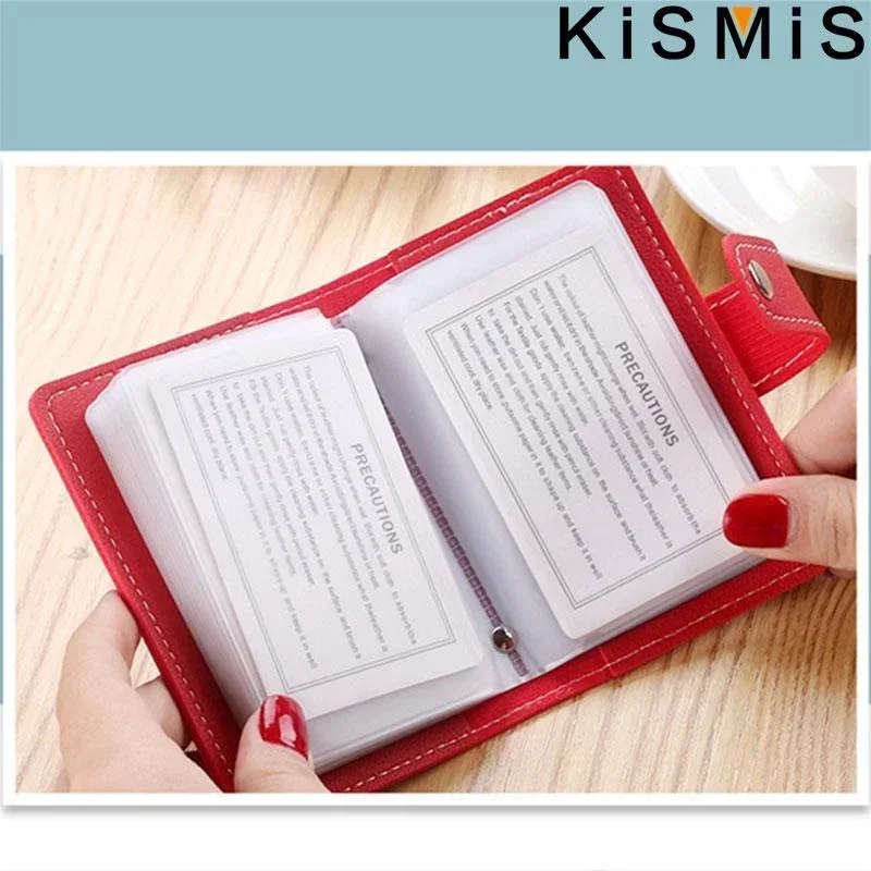 Elegant PU Leather Card Holder - Sleek 26-Slot Organizer Wallet