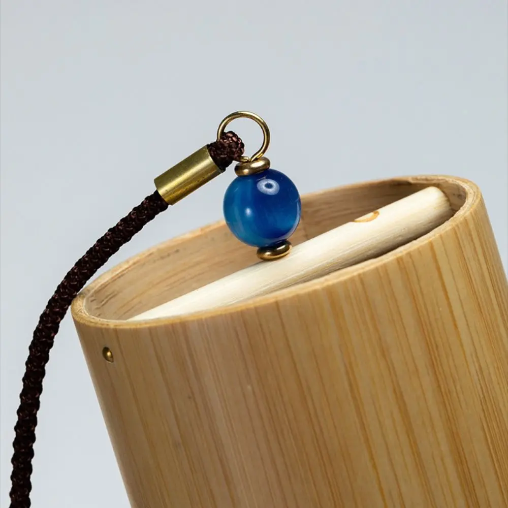 Landscape Decor Handmade Bamboo Wind Chimes Hand Cranked Simple Musical Windchime Antique Yard Pendant Outdoor