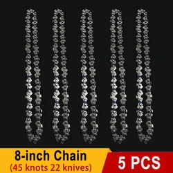 Portable 8-Inch Electric Chainsaw Blade for Efficient Wood Cutting (5pcs 8-inch Chain)