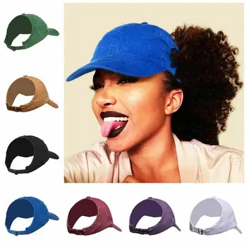 Capelli disordinato panino coda di cavallo cappello da Baseball Puff coda di cavallo alto disordinato Bun Cap capelli ricci Backless coda di cavallo cappello per le donne 1