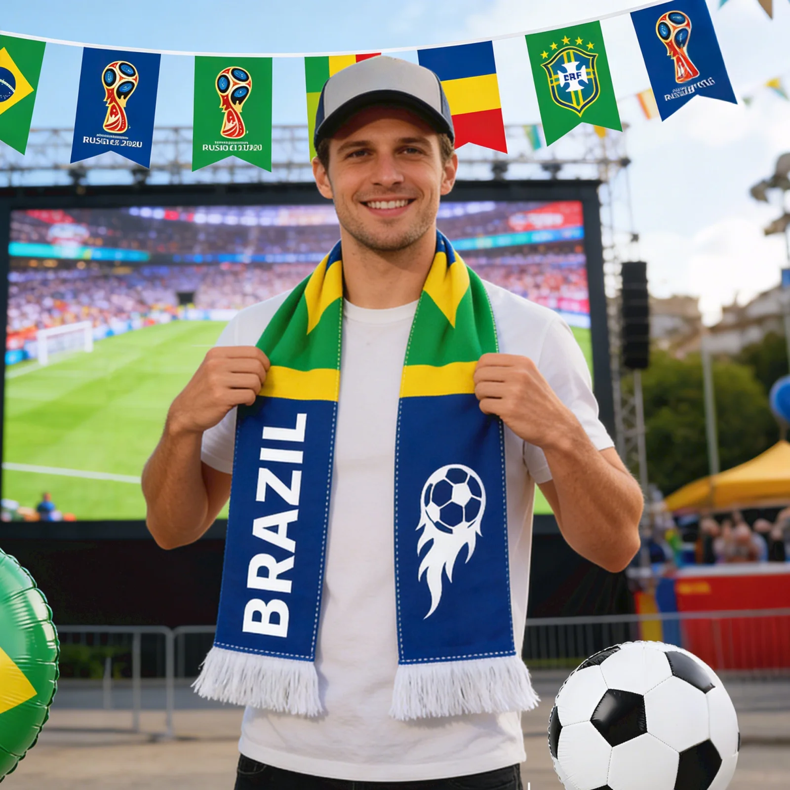 National Football Team Fan Scarf for Cheering and Support