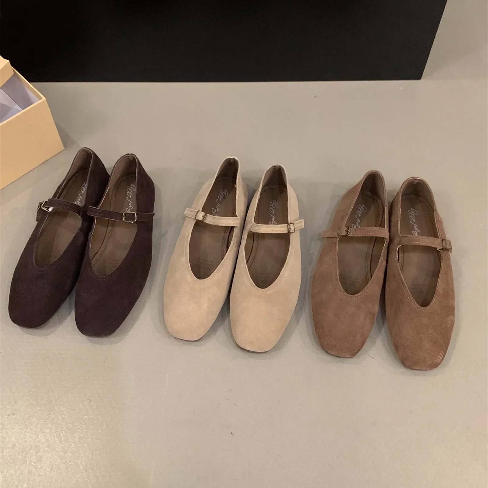 Bailamos 2024 Spring New Brand Women Flats Round Toe Shallow Slip On Ladies Casual Ballet Shoes Soft Leather Eelgant Dress Shoes 2