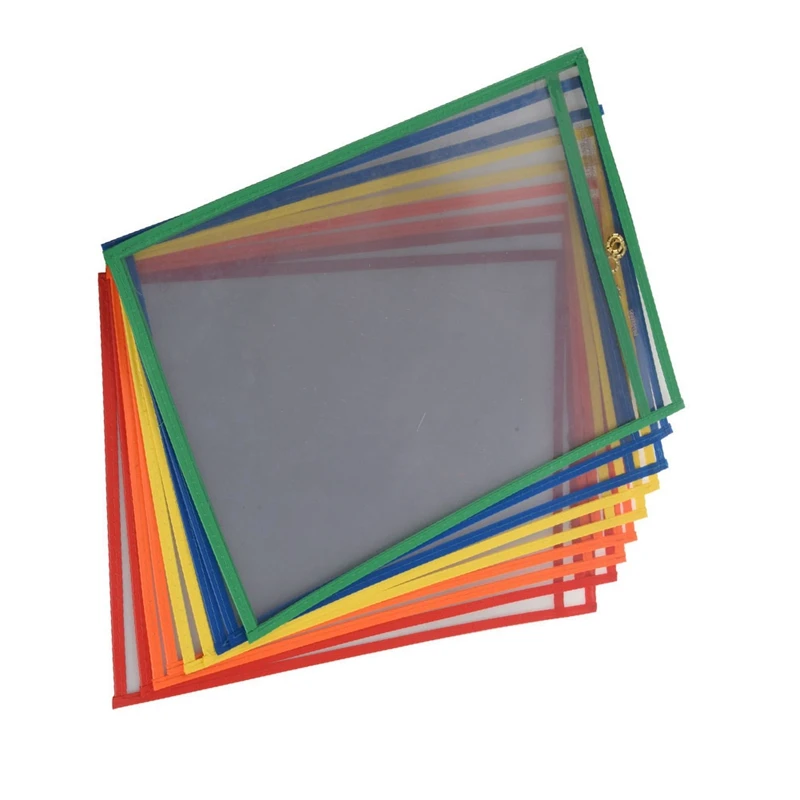 

10 шт., многоразовые карманы для учебы, 9 х12 дюймов